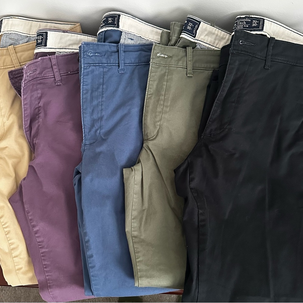 Lot (5) pairs Skinny Felix Slim Stretch Abercrombie Pants